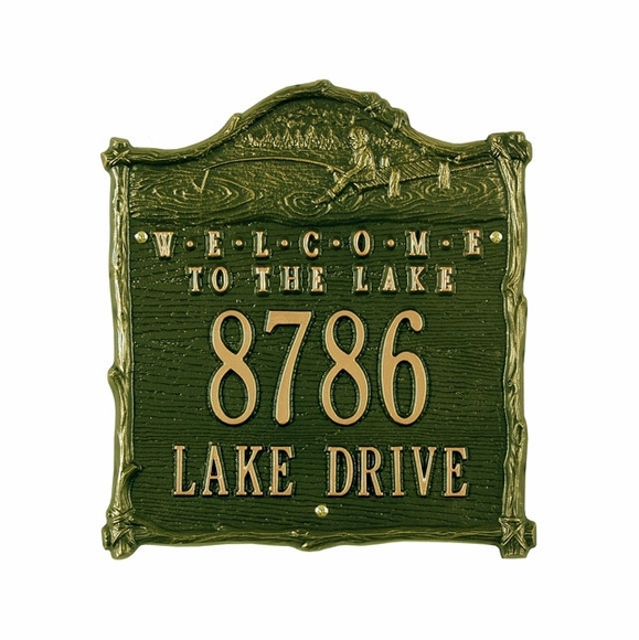 to the Lake Address Sign Custom Metal House Number Plaque