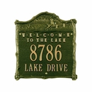 Welcome to the Lake Address Sign - Custom Metal House Number Plaque