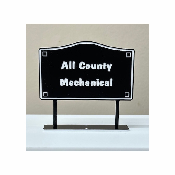 Welcome To Town Model Train Sign Scenery