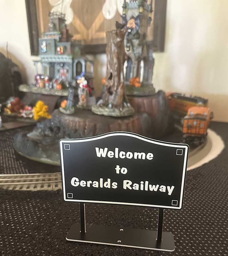 To Town Model Train Sign Scenery