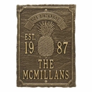 Welcome Year Established Date Plaque with Pineapple - Personalized With Name