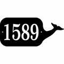 Whale Shape Address Sign - Custom House Number Plaque
