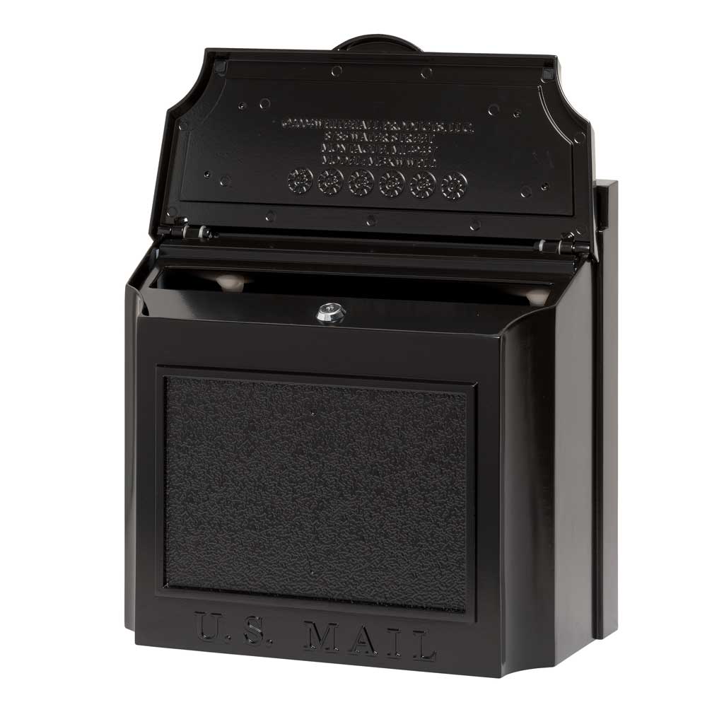 Wall Mounted Locking Mailbox Colors Black, White, or Bronze