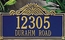 Large Decorative Address Plaque With Scroll Design Top