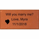 Will You Marry Me Engraved Brick with Date