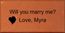 Will You Marry Me Engraved Brick