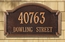 Estate Size Address Plaque - For Wall or Lawn Mount - Choose Your Color