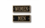 Small Custom Metal Plaque - Restroom Door Sign
