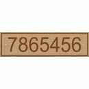Wood Address Sign - Wide Rectangle Solid Oak Plaque For Long House Numbers
