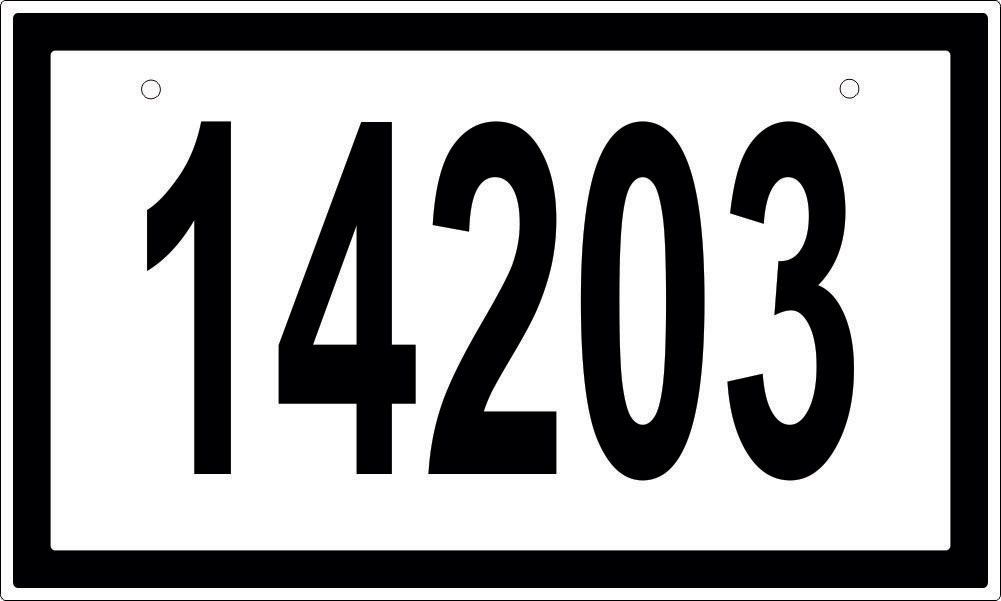 Reflective House Number Address Sign with Lawn Yard Stake