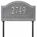 Yard Mount Address Sign - Scalloped Border Address Plaque With Lawn Stakes