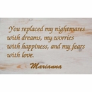 You Replaced My Nightmares with Dreams Personalized Hanging Wall Art