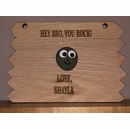 You Rock Personalized Engraved Plaque - Real Rock With Face