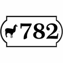 Zoo Animal Address Plaque - Llama, Deer, Monkey, Elephant, Bear, Seal, Giraffe, and Other Animals