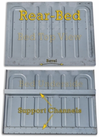 Bed - Rear - HFS w/Support Channels - Fits - 75-78