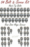 Bolt Kit - Hardtop/Rear Doors - "54 Bolt Kit" - All Stainless Steel