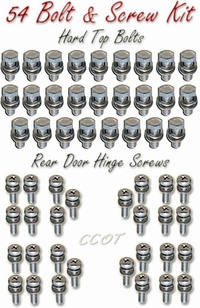 Bolt Kit - Hardtop/Rear Doors - "54 Bolt Kit" - All Stainless Steel