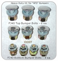 Bumper Bolt Kit - HFS Heavy Duty - Front FJ40/45 - 10 Bolt Kit