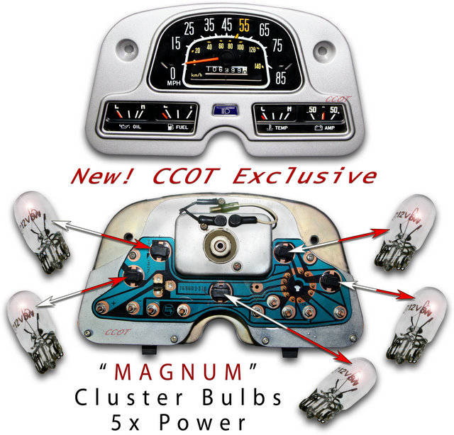 See your Instrument Cluster at Night with 5x Magnum Lights