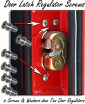 Door Latch Regulator Screw Kit - 6 ea - Stainless Steel