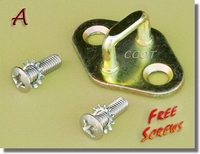 Door Loop Striker - Front Door - "A" - 1ea w/2 Free Screws - 75-84 - Aft Mrkt