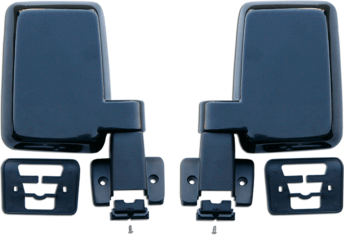 Mirrors - FJ60 FJ62 - Door - Gloss Black - Manual - Pair - Aft Mrkt