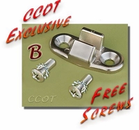 Door Striker - Rear Ambulance Dr - "B" - 1ea w/2 Free Screws - 75-84 - Aft Mrkt