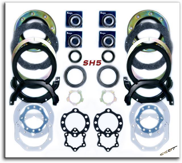 Complete Front Axle Overhaul Knuckle Bearing Kit For Willys & Jeep 1941-1966 – Dana 25/27