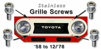Grille Screw Kit - FJ40/45 - '58 to '78 - 4ea - Stainless