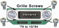 Grille Screw Kit - FJ40/45 - '79 to '84 - 4ea - Stainless