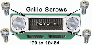 Grille Screw Kit - FJ40/45 - '79 to '84 - 4ea - Stainless