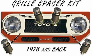 Grille Spacer & Screw Kit - FJ40/45 - 58-78 - 4ea - Aft Mrkt