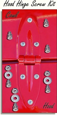 Hinge - Hood Screw Kit - 78 & Older - Phillips - Stainless - 6ea.