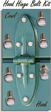 Hinge - Hood Screw Kit - 79 - 84 - Hex Bolt - Stainless - 6ea.