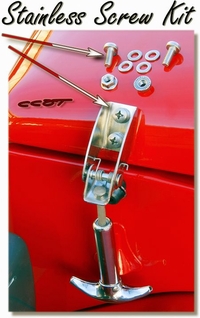 Hood Hook Screw Kit - Stainless - 4 ea.