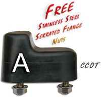 Hood - Windshield Bumper Block 1ea - 9/71-1/75 - Free Nuts - Aft Mrkt