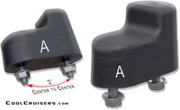 Hood - Windshield Bumper Blocks 2ea - 9/71-1/75 - Free Nuts - Aft Mrkt