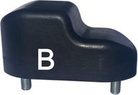 Hood - Windshield Rest Bumper Block 1ea - '66-9/71 - Aft Mrkt