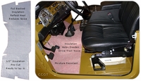Insulation - FJ40 Front Floor - Foil Backed - Pre-Cut