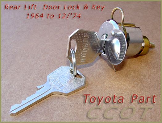 Lock & Key, Rear Lift Door, FJ/BJ/40 ~ 1964 to 12/'74 ~ TOYOTA