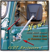 Mirrors - Telescoping - Universal Hinge Mount - Pair w/Bolt Kit