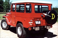 Rear Lift Back Window Rubber Seal, "D" - 7/71-1/75 - Aft Mrkt