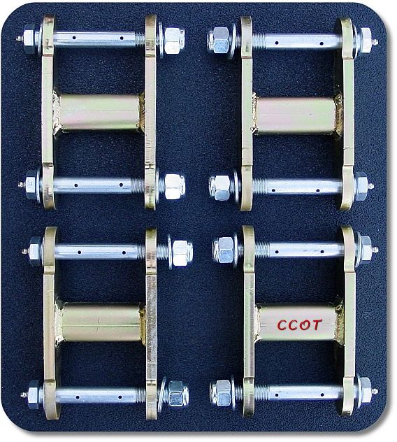 Shackles - HFS™ - 4ea 2-1/2"- 18mm Grease Bolts - FJ40 FJ55 FJ60