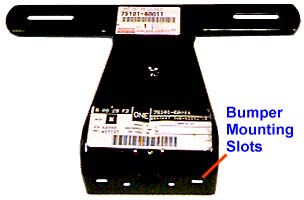 Toyota Front Bumper License Plate Holder" title="Toyota Front Bumper License Plate Holder