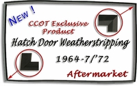 Weatherstrip - Hatch Door - "D" - '64-1/75 - Aft Mrkt