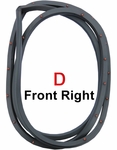 Weatherstrip - Right Front Door -"D"- 60 & 62 Series - AFT MRKT