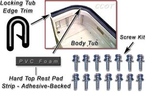Weatherstripping Hard Top to Tub