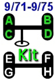 Wheel Cyl. Kit - Front Axle - 4ea. - A-B-C-D - A67570-49065-A67550-49075-A67570-49065-A67550-49075