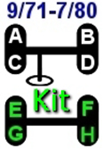 Wheel Cyl. Kit - Rear Axle - 4ea. -E-F-G-H -A67570-49065-A67550-49075-A67580-49055-A67560-49055