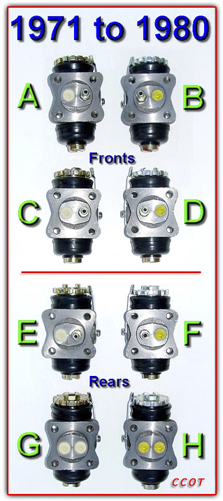 Wheel Cylinder Picture Guide '71 to '2/75" title="Wheel Cylinder Picture Guide '71 to '2/75